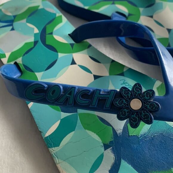COACH Kerrie Rubber Jellies Flip Flop Sandals Sz 10 - Picture 2 of 4